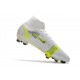 Nike Mercurial Superfly VIII Elite FG Bianco Nero Metallic Argento Volt