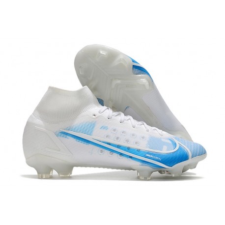 Nike Mercurial Superfly VIII Elite FG Bianco Blu