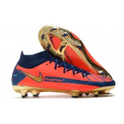 Scarpe Nike Phantom Gt Elite DF FG Arancio Blu Oro