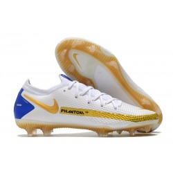 Scarpa Nike Phantom GT Elite FG Bianco Blu Oro