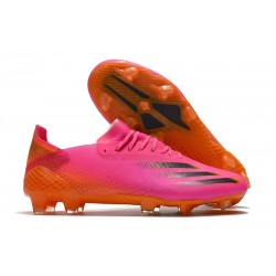 adidas X Ghosted.1 FG Rosa Shock Nero Core Arancione Acceso