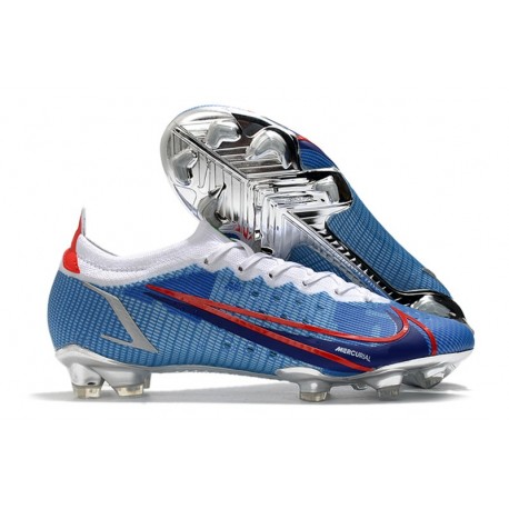 Nike Scarpe Mercurial Vapor XIV Elite FG Blu Argento Rosso