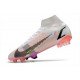 Nike Mercurial Superfly VIII Elite FG Bianco Nero Cremisi Vivace Rosa