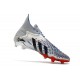 Scarpe adidas Predator Freak+ FG Argento Metallico Nero Core Scarlatto