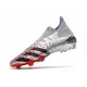 adidas Predator Freak.1 FG Uomo Argento Metallico Nero Core Scarlatto