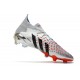 adidas Predator Freak.1 FG Uomo Argento Metallico Nero Core Scarlatto