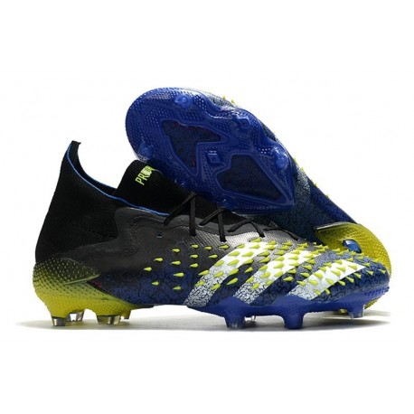 adidas Predator Freak.1 FG Uomo Blu Nero Core Bianco Giallo Solare