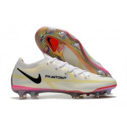 Nike Phantom Generative Texture 2 Elite FG Bianco Nero Cremisi Vivace Rosa Blast