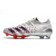 adidas Predator Freak.1 Low FG Argento Metallico Nero Core Scarlatto