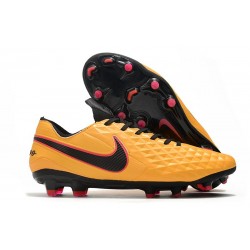 Scarpa Cuir Nike Tiempo Legend VIII Elite FG Arancione Nero