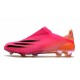 Scarpe Nuovo adidas X Ghosted + FG Rosa Shock Nero Core Arancione Acceso