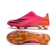 Scarpe Nuovo adidas X Ghosted + FG Rosa Shock Nero Core Arancione Acceso