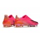 Scarpe Nuovo adidas X Ghosted + FG Rosa Shock Nero Core Arancione Acceso