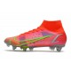 Nike Mercurial Superfly VIII Elite SG-Pro AC Cremisi Vivace Argento Metallico