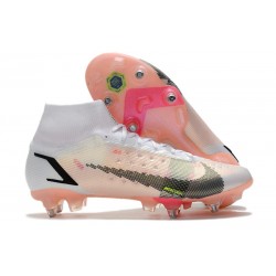 Nike Mercurial Superfly VIII Elite SG-Pro AC Bianco Nero Cremisi Vivace Rosa Blast