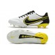 Nike Tiempo Legend IX Elite FG Scarpe Bianco Fumo Scuro Grigio Nero Giallo