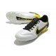 Nike Tiempo Legend IX Elite FG Scarpe Bianco Fumo Scuro Grigio Nero Giallo