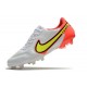 Nike Tiempo Legend IX Elite FG Scarpe Bianco Volt Cremisi Vivace