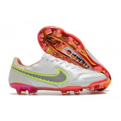 Nike Tiempo Legend IX Elite FG Scarpe Bianco Rosso Rosa