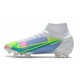 Nike Mercurial Superfly VIII Elite FG Bianco Blu Verde