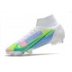 Nike Mercurial Superfly VIII Elite FG Bianco Blu Verde