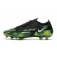 Nike Phantom Generative Texture 2 Elite FG Nero Metallic Platino Verde Strike