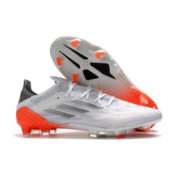 Scarpe da Calcio adidas X Speedflow.1 FG Bianco Ferro Metallizzato Rosso Solare