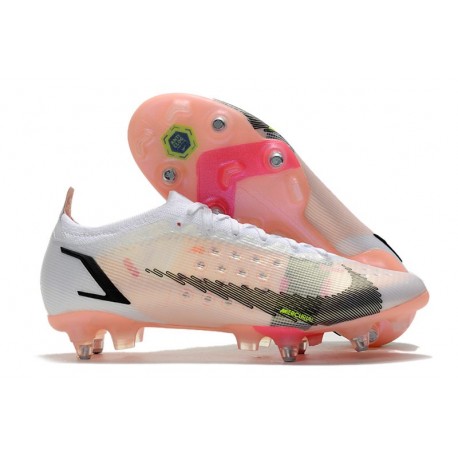 Nike Mercurial Vapor XIV Elite SG Anti-Clog Bianco Nero Cremisi Vivace Rosa Blast