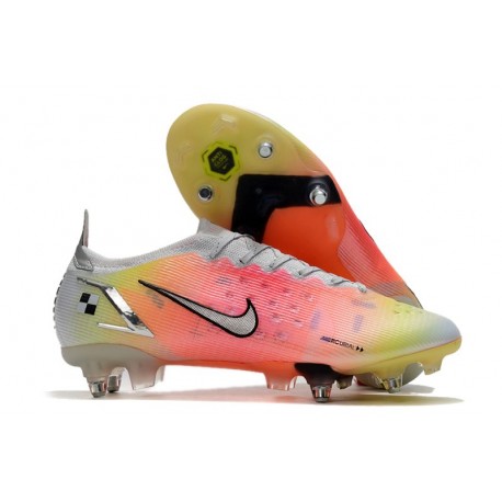 Nike Mercurial Vapor XIV Elite SG Anti-Clog Bianco Argento Metallico Platino Puro