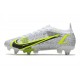 Nike Mercurial Vapor XIV Elite SG Anti-Clog Bianco Nero Metallic Argento Volt