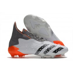 Scarpe adidas Predator Freak+ FG Bianco Ferro Metallizzato Rosso Solare