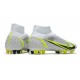 Nike Mercurial Superfly VIII Elite AG Pro Bianco Nero Metallic Argento Volt