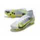 Nike Mercurial Superfly VIII Elite AG Pro Bianco Nero Metallic Argento Volt