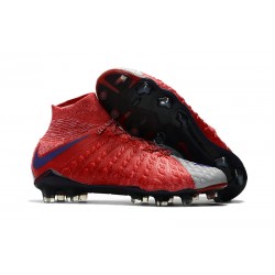 Scarpe da Calcio Nike Hypervenom Phantom III DF FG - Rosso Grigio