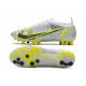 Nike Mercurial Vapor XIV Elite AG-Pro Bianco Nero Metallic Argento Volt