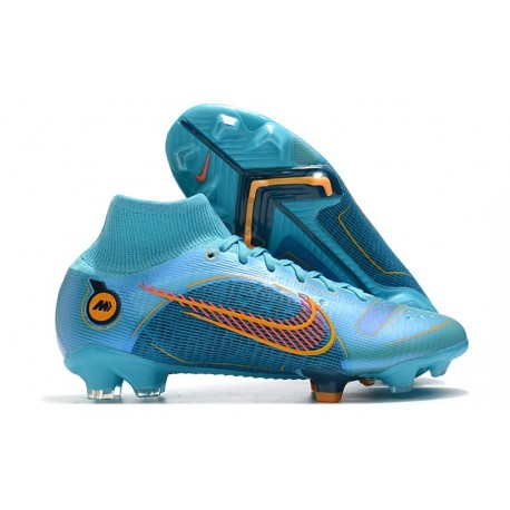 Nike Mercurial Superfly 8 Elite FG Blu Cloro Arancione Laser Marina