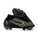 Nike Mercurial Superfly 8 Elite FG Nero Oro Metallico Argento