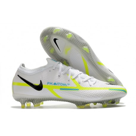 Nike Phantom Generative Texture 2 Elite FG Bianco Nero Verde