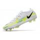 Nike Phantom Generative Texture 2 Elite FG Bianco Nero Verde