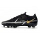 Nike Phantom Generative Texture 2 Elite FG Nero Metallic Grigio Scuro Oro Metallico