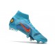 Nike Mercurial Superfly VIII Elite SG-Pro AC Blu Cloro Arancione Laser Marina