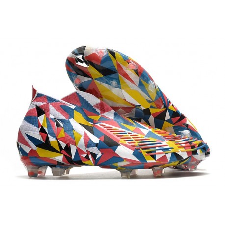 adidas Predator Edge+ FG Geometric Blu Acceso Team Giallo Rosso Solare