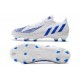 adidas Predator Edge.1 L FG Nuovo Bianco Hi Res Blu Bianco