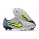 Nike Tiempo Legend IX Elite FG Scarpe Grigio Nebbia Volt Zaffiro