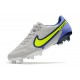 Nike Tiempo Legend IX Elite FG Scarpe Grigio Nebbia Volt Zaffiro