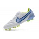 Nike Tiempo Legend IX Elite FG Scarpe Bianco Blu