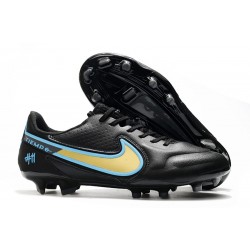 Nike Tiempo Legend IX Elite FG Scarpe Nero Oro Blu