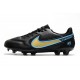 Nike Tiempo Legend IX Elite FG Scarpe Nero Oro Blu