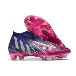 Scarpe Calcio adidas Predator Edge+ FG Viola Argento Metallico Team Rosa Shock