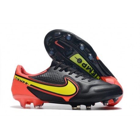 Nike Tiempo Legend IX Elite FG Scarpe Nero Giallo Rosso